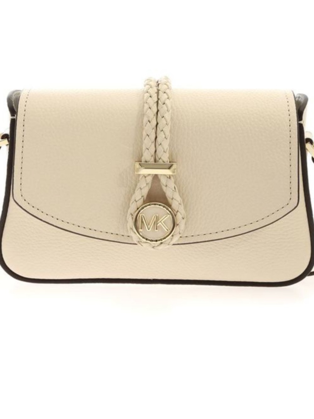 Michael Kors Leather Crossbody with Gold Logo